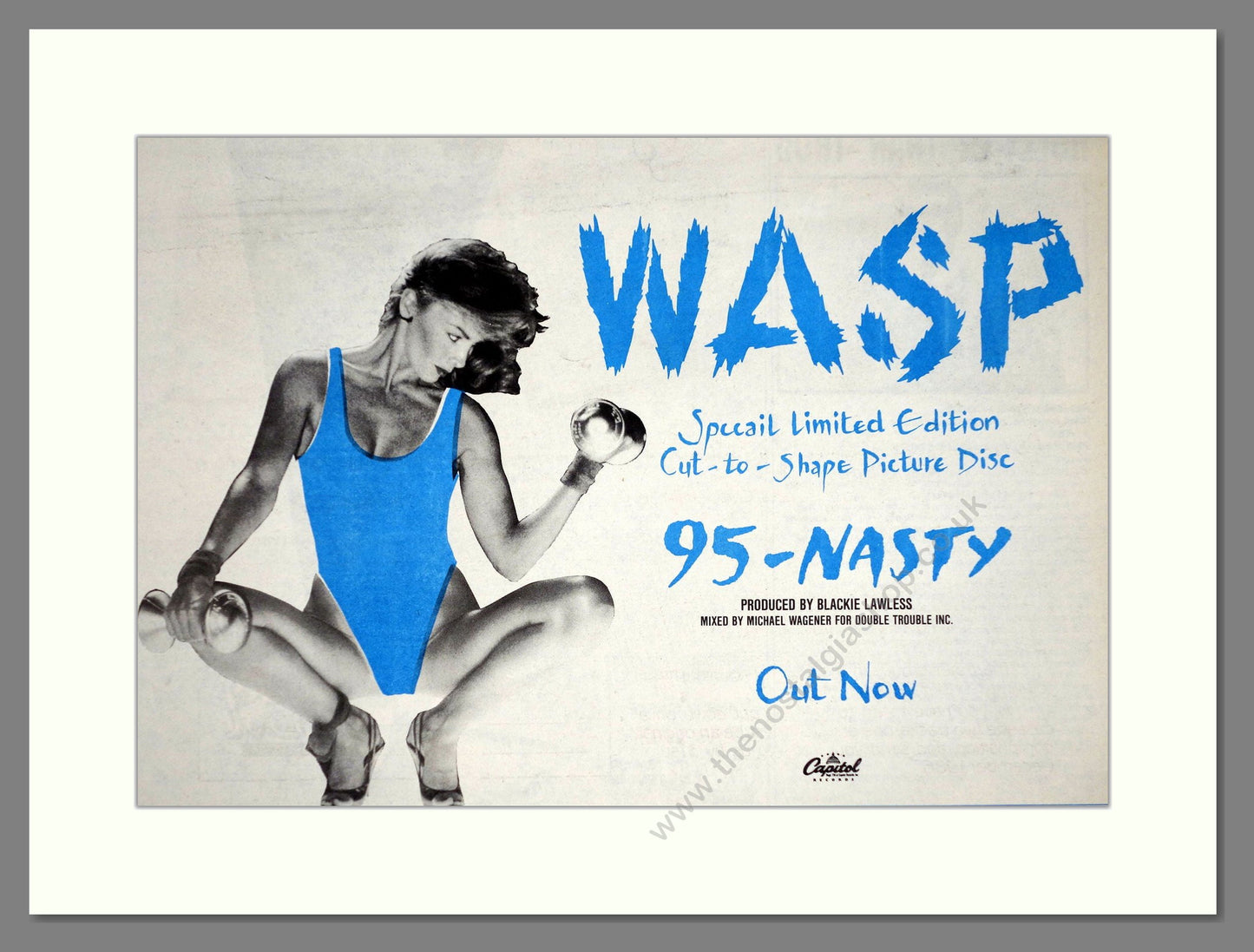 WASP - 95-Nasty. Vintage Advert 1986 (ref AD63165)