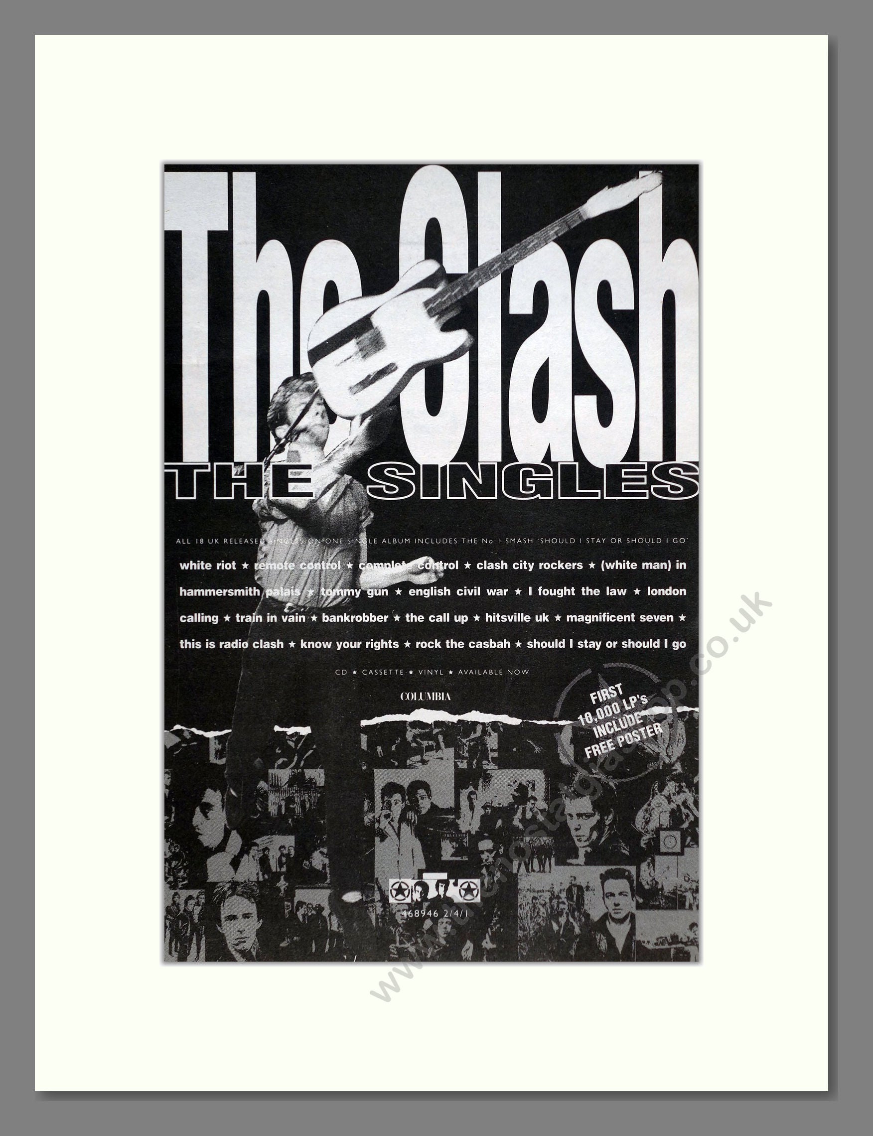 Clash (The) - The Singles. Vintage Advert 1991 (ref AD63168)