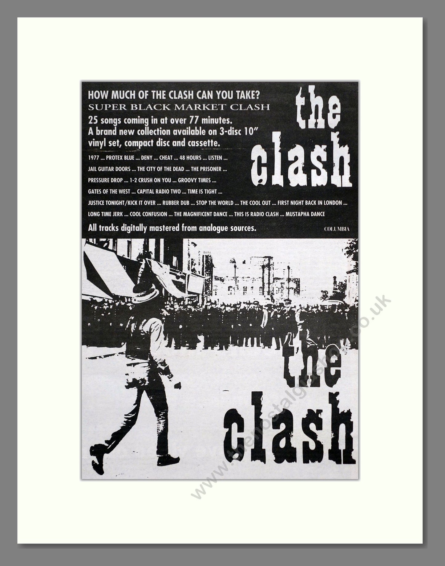 Clash (The) - Super Black Market Clash. Vintage Advert 1993 (ref AD63171)