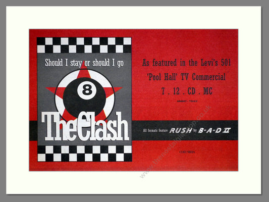 Clash (The) - Should I Stay Or Should I Go. Vintage Advert 1991 (ref AD63172)