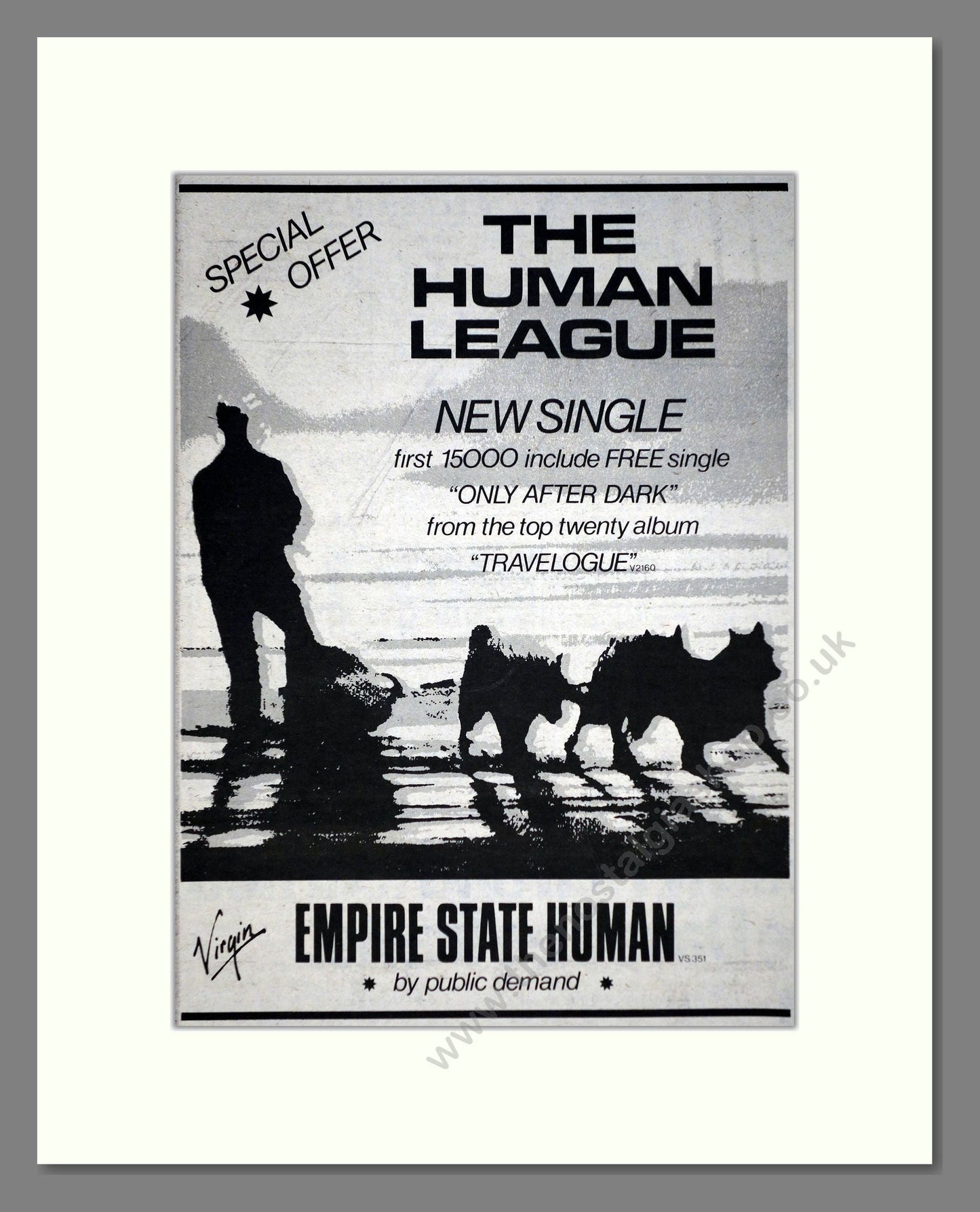 Human League (The) - Empire State Human. Vintage Advert 1980 (ref AD63205)