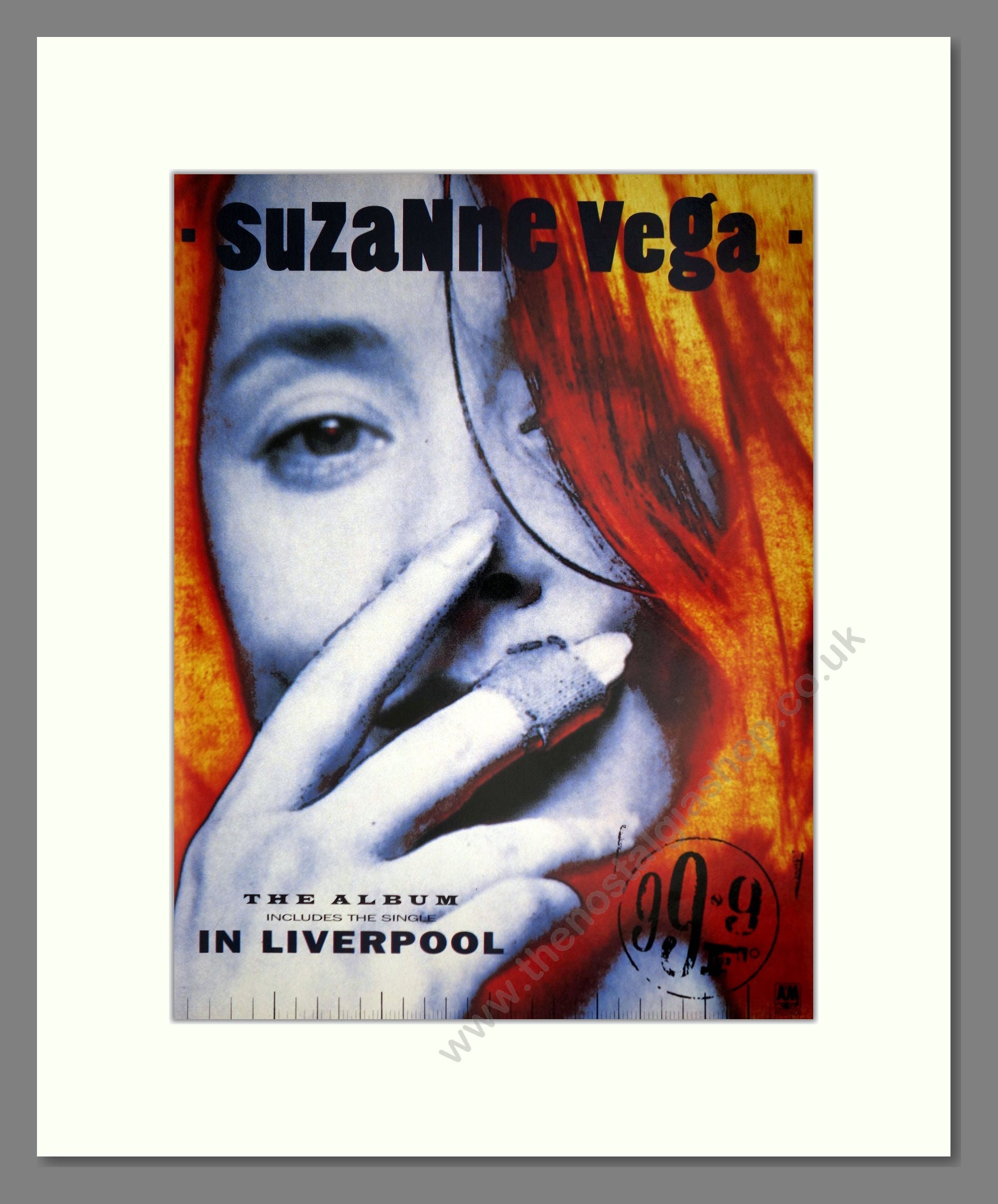 Suzanne Vega - In Liverpool. Vintage Advert 1992 (ref AD63209)