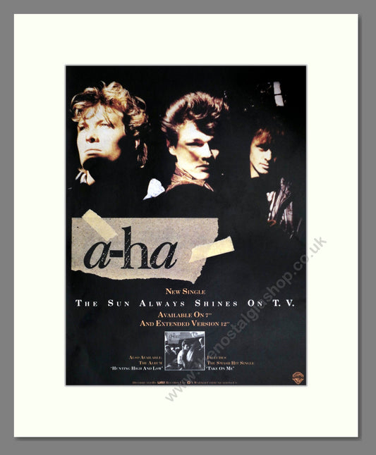 A-ha - The Sun Always Shines On TV. Vintage Advert 1985 (ref AD63213)