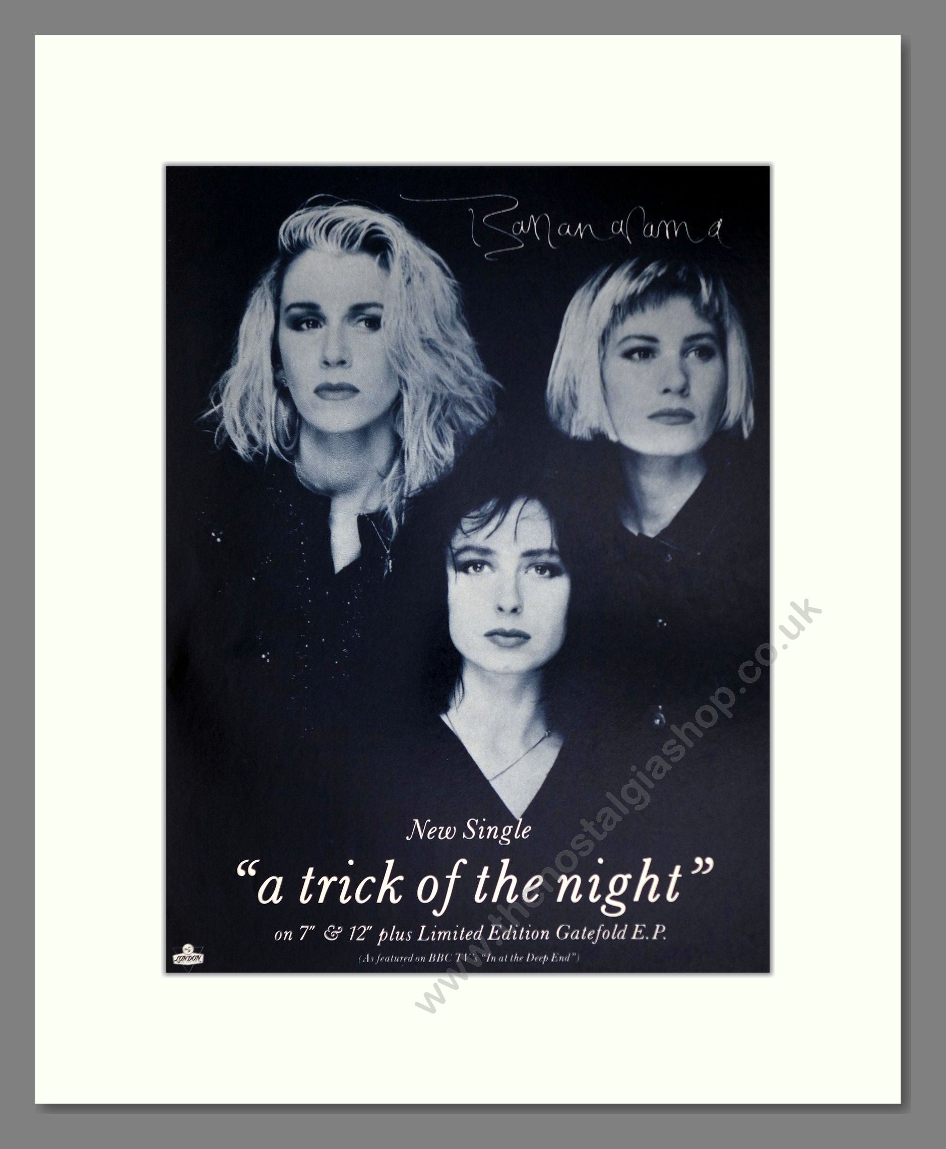 Bananarama - A Trick Of The Night. Vintage Advert 1987 (ref AD63222)