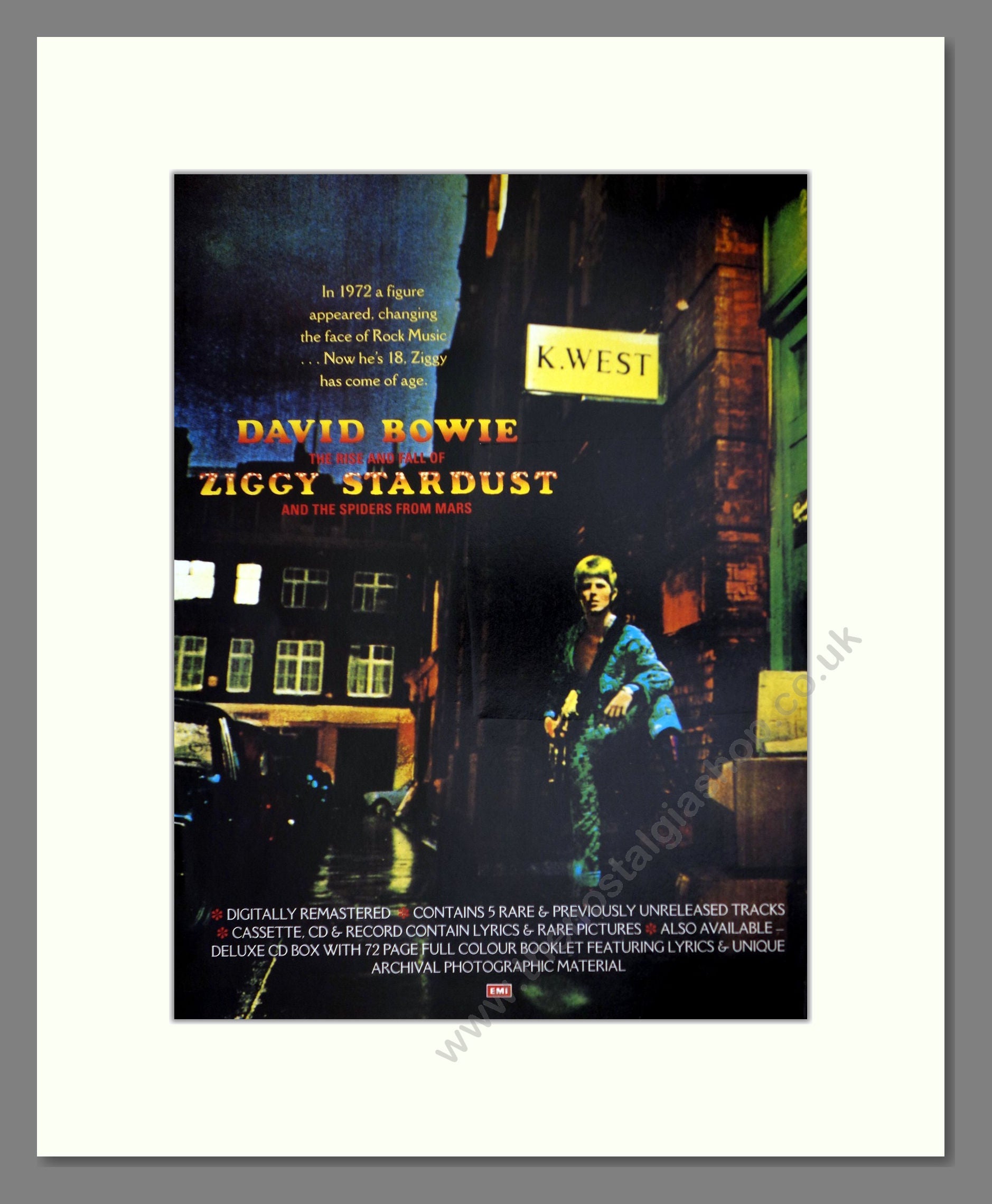 David Bowie - Ziggy Stardust. Vintage Advert 1990 (ref AD63226)