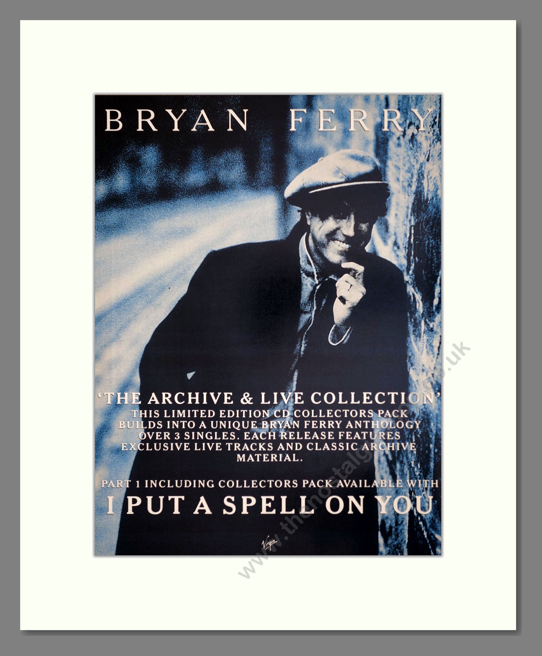 Bryan Ferry - The Archive And Live Collection. Vintage Advert 1993 (ref AD63258)