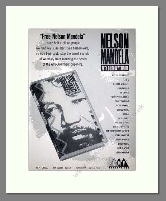 Various Artists - Free Nelson Mandela. Vintage Advert 1989 (ref AD63270)