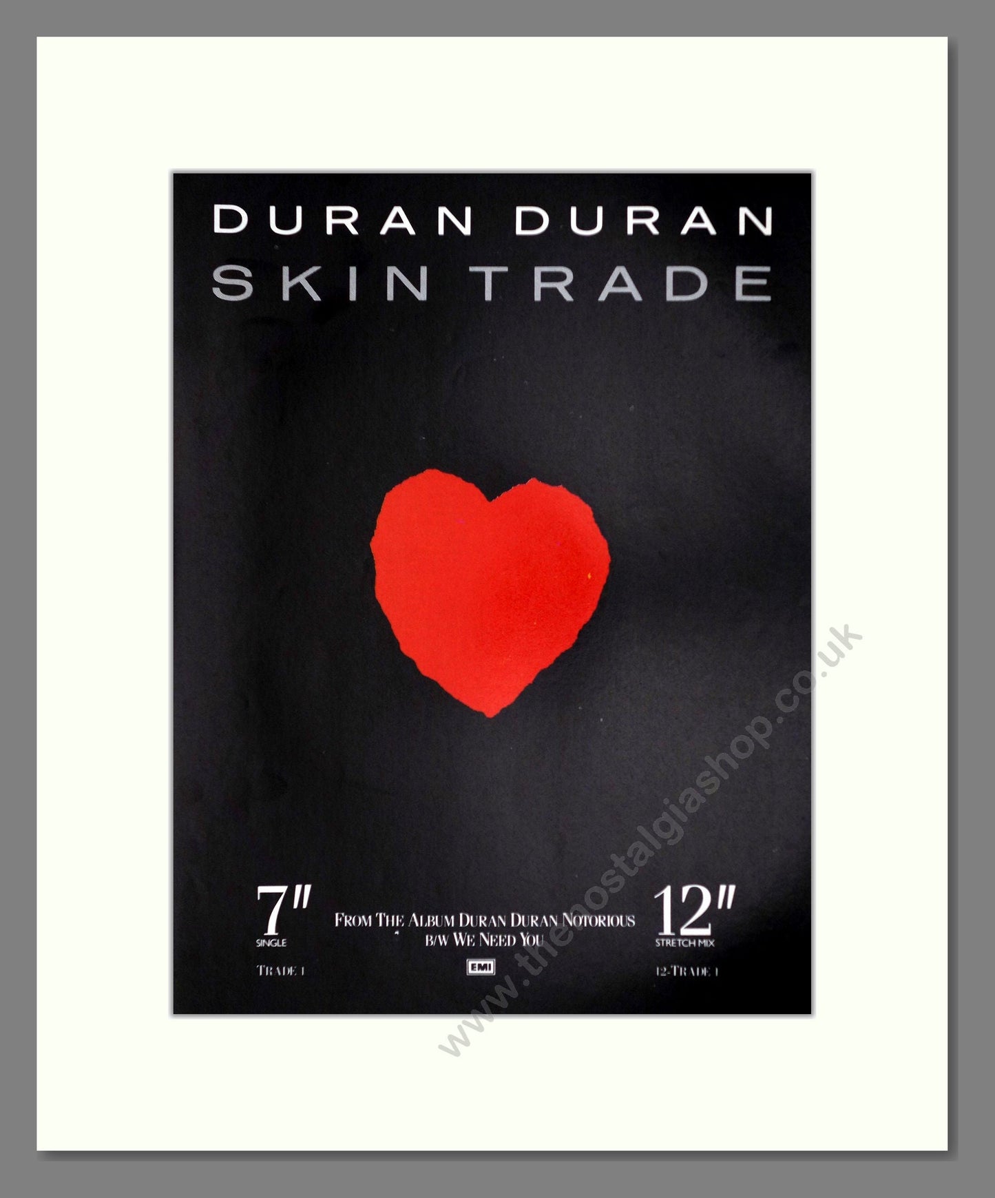 Duran Duran - Skin Trade. Vintage Advert 1987 (ref AD63294)