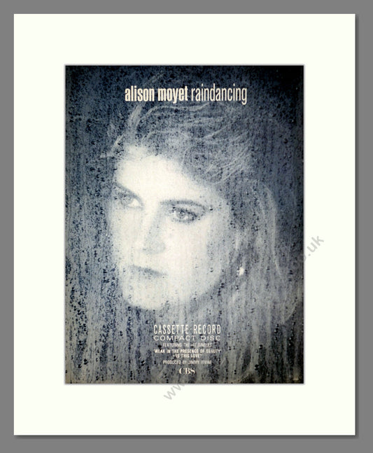 Alison Moyet - Raindancing. Vintage Advert 1987 (ref AD63302)