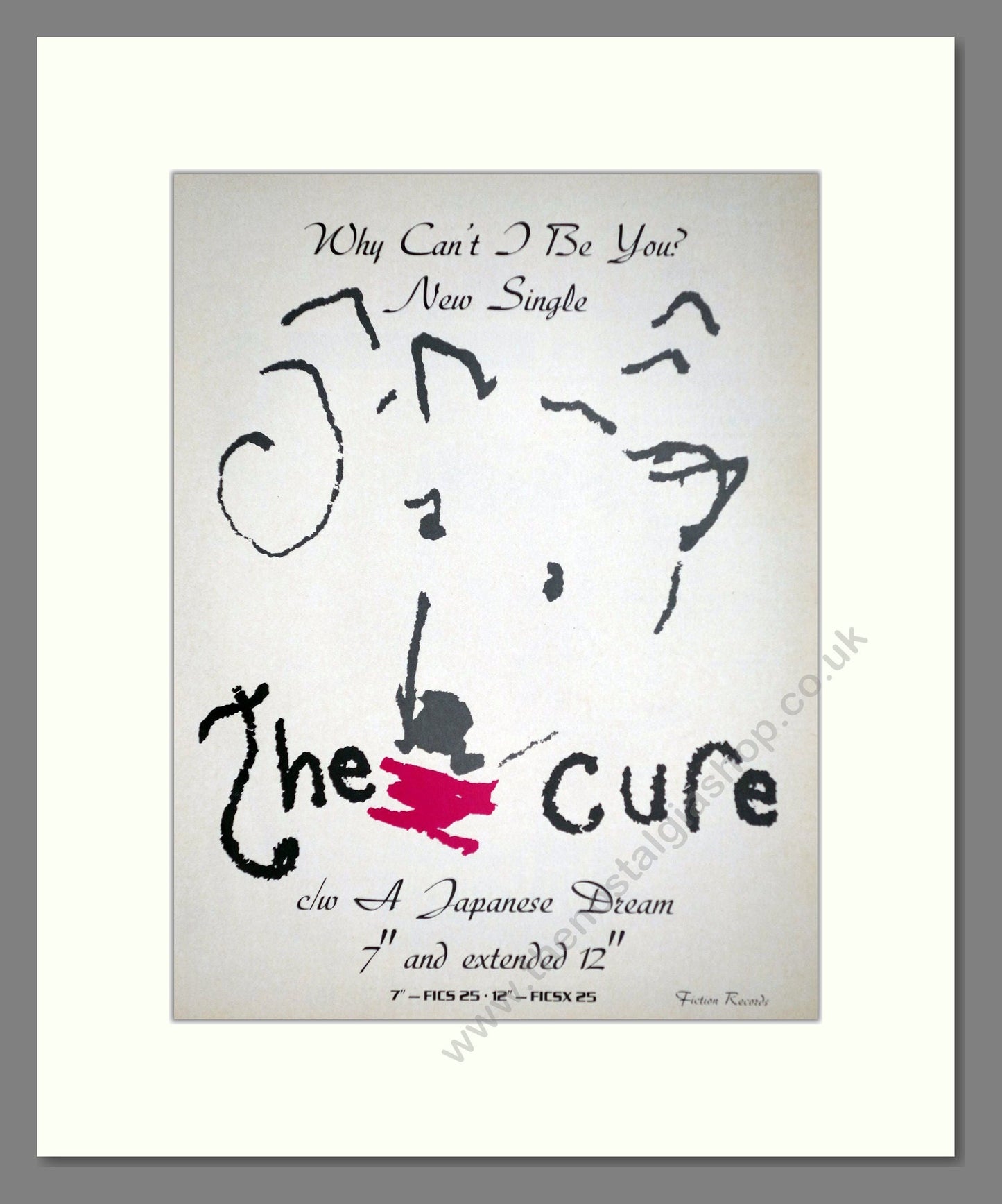 Cure (The) - Why Can't I Be You. Vintage Advert 1987 (ref AD63305)