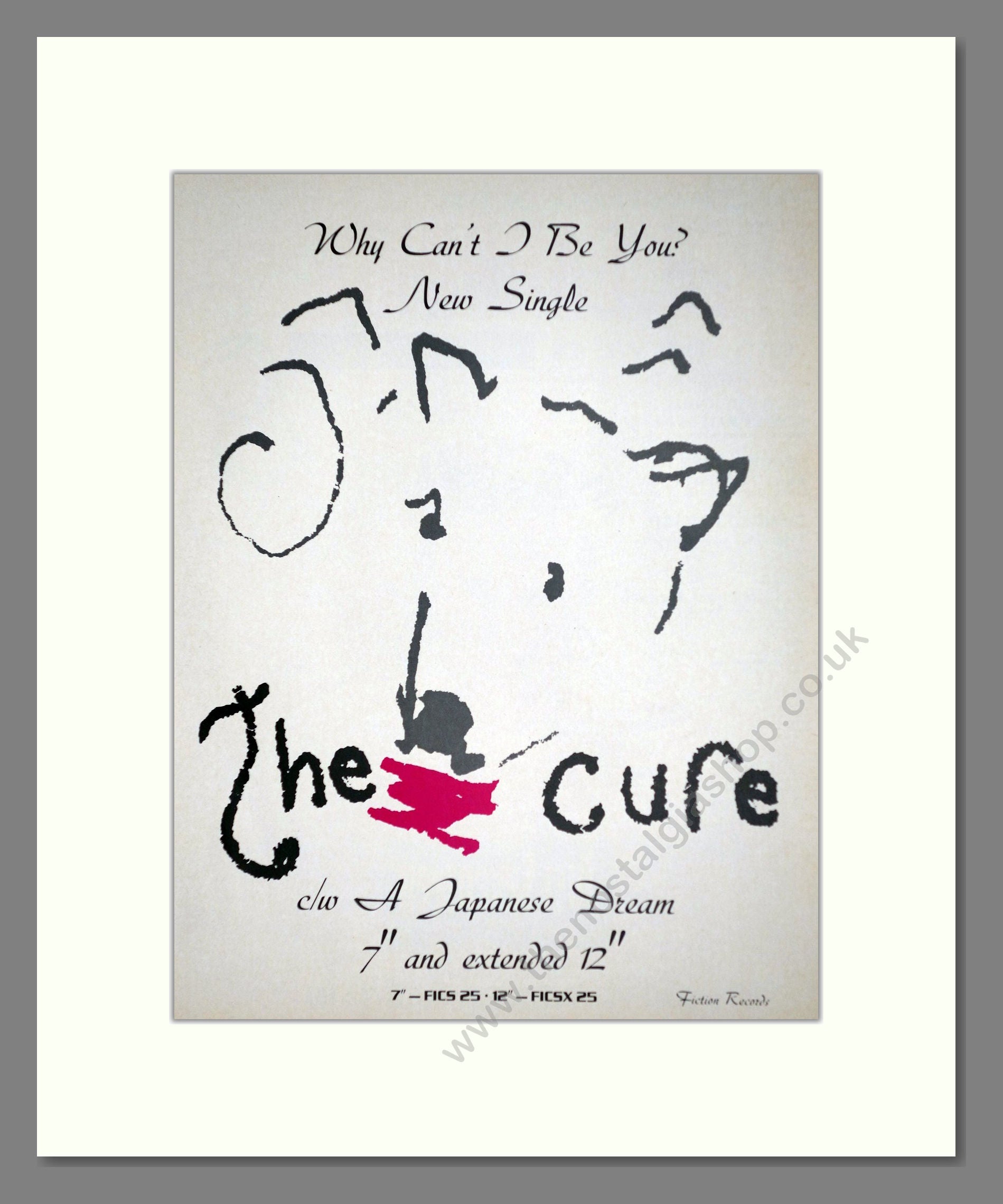 Cure (The) - Why Can't I Be You. Vintage Advert 1987 (ref AD63305)