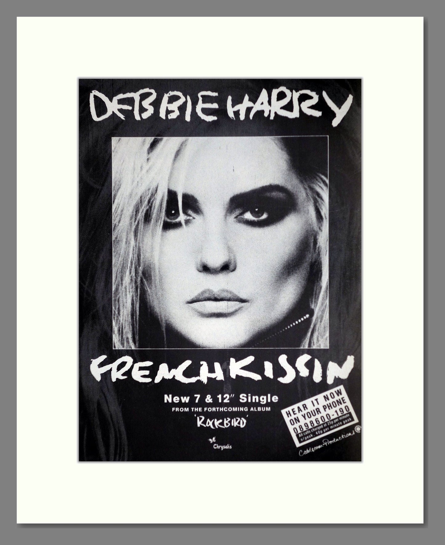 Debbie Harry - French Kissin. Vintage Advert 1986 (ref AD63309)