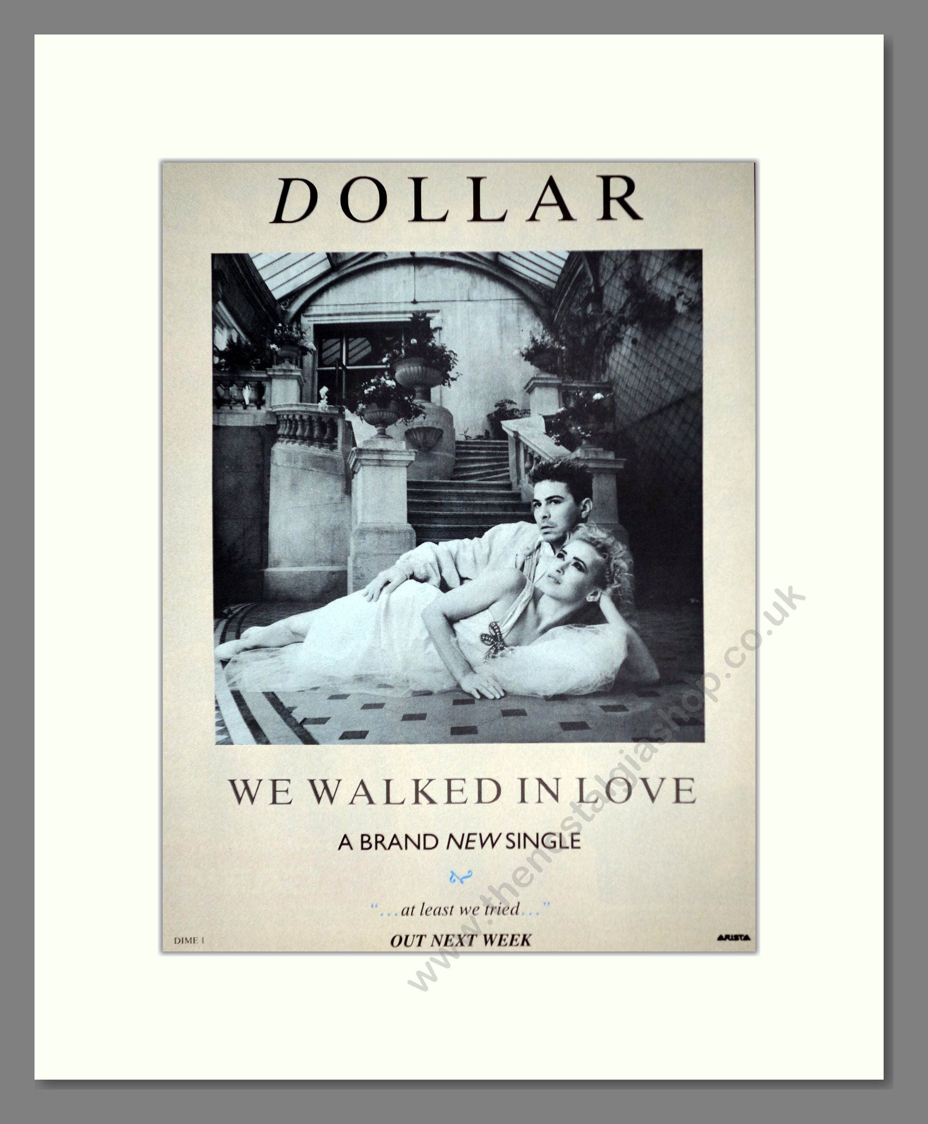 Dollar - We Walked In Love. Vintage Advert 1986 (ref AD63318)