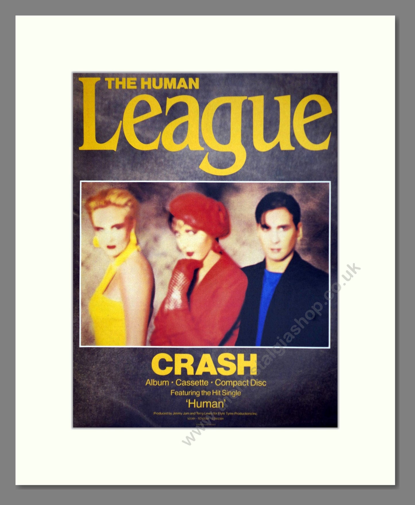 Human League (The) - Crash. Vintage Advert 1986 (ref AD63323)