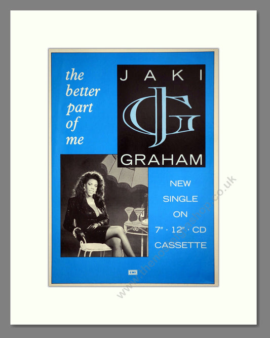 Jaki Graham - The Better Part Of Me. Vintage Advert 1989 (ref AD63333)