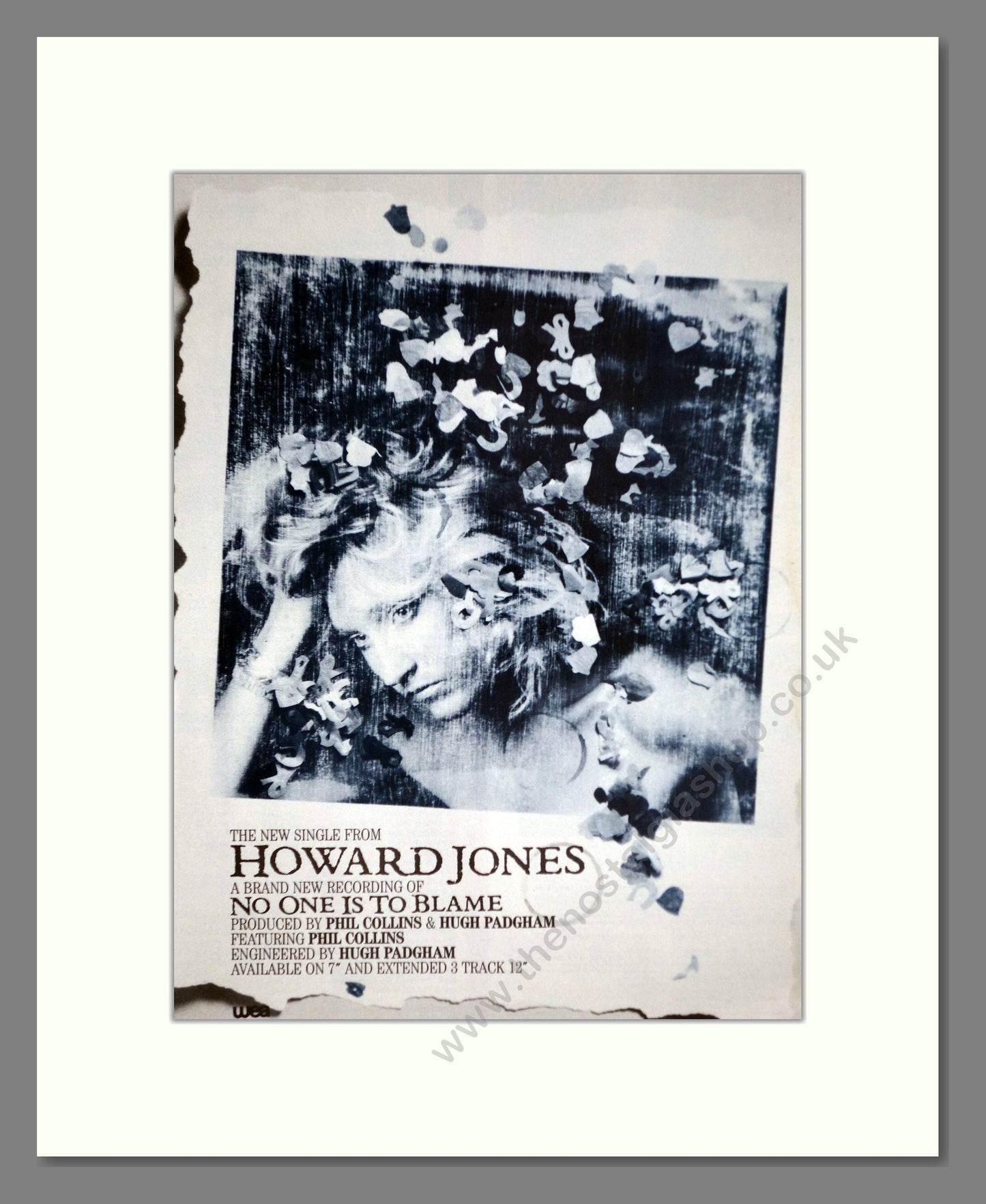 Howard Jones - No One Is To Blame. Vintage Advert 1987 (ref AD63339)