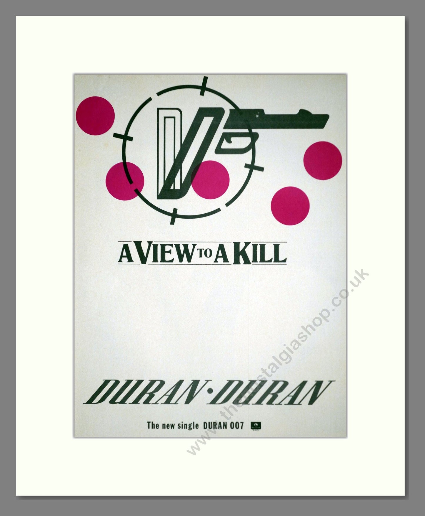 Duran Duran - A View To A Kill James Bond Theme 007. Vintage Advert 1985 (ref AD63347)