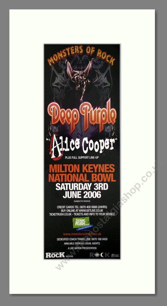 Monsters Of Rock - Milton Keynes Bowl 2006. Vintage Advert 2006 (ref AD400117)