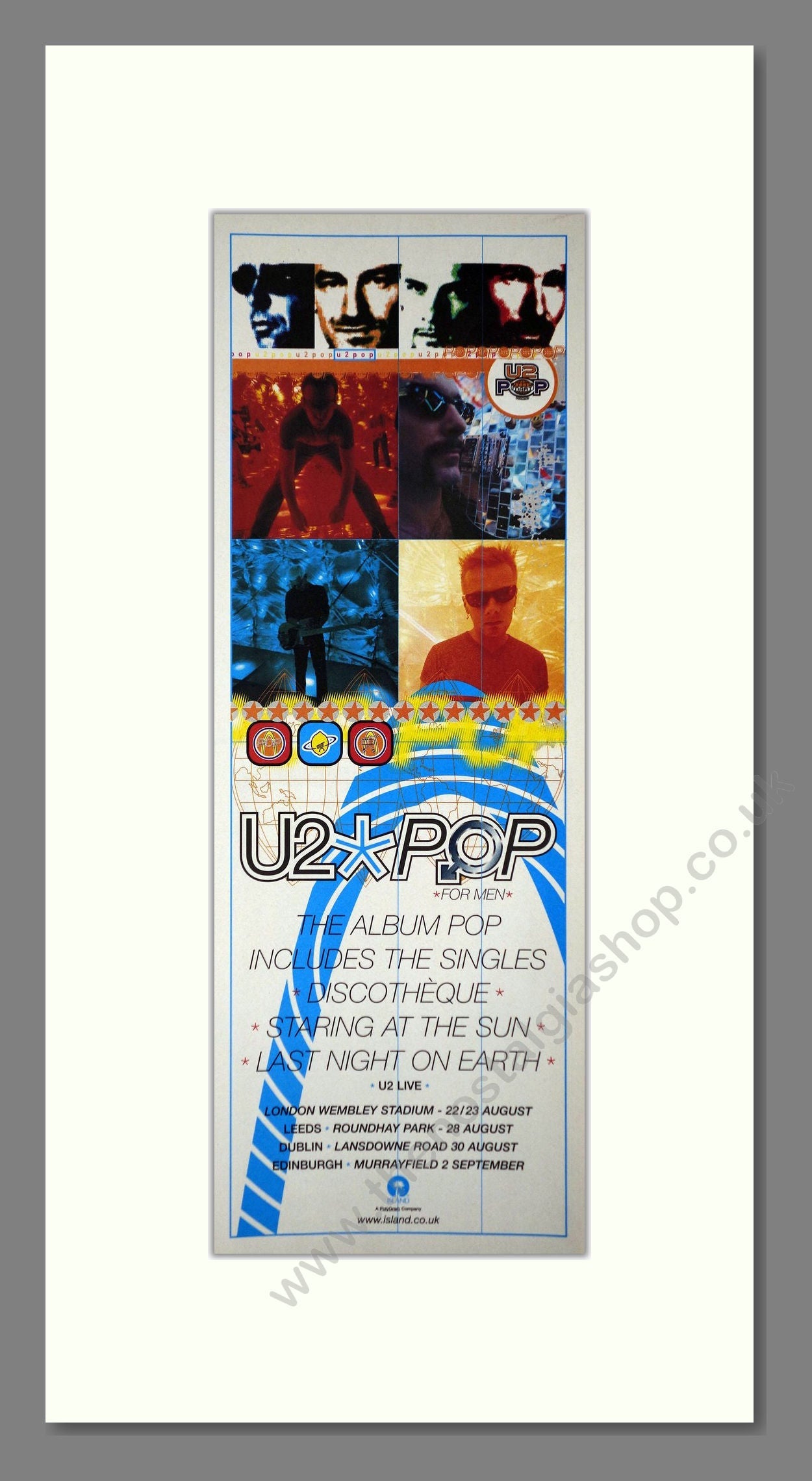 U2 - Pop. Vintage Advert 1997 (ref AD400150)