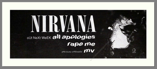 Nirvana - All Apologies. Vintage Advert 1993 (ref AD400173)