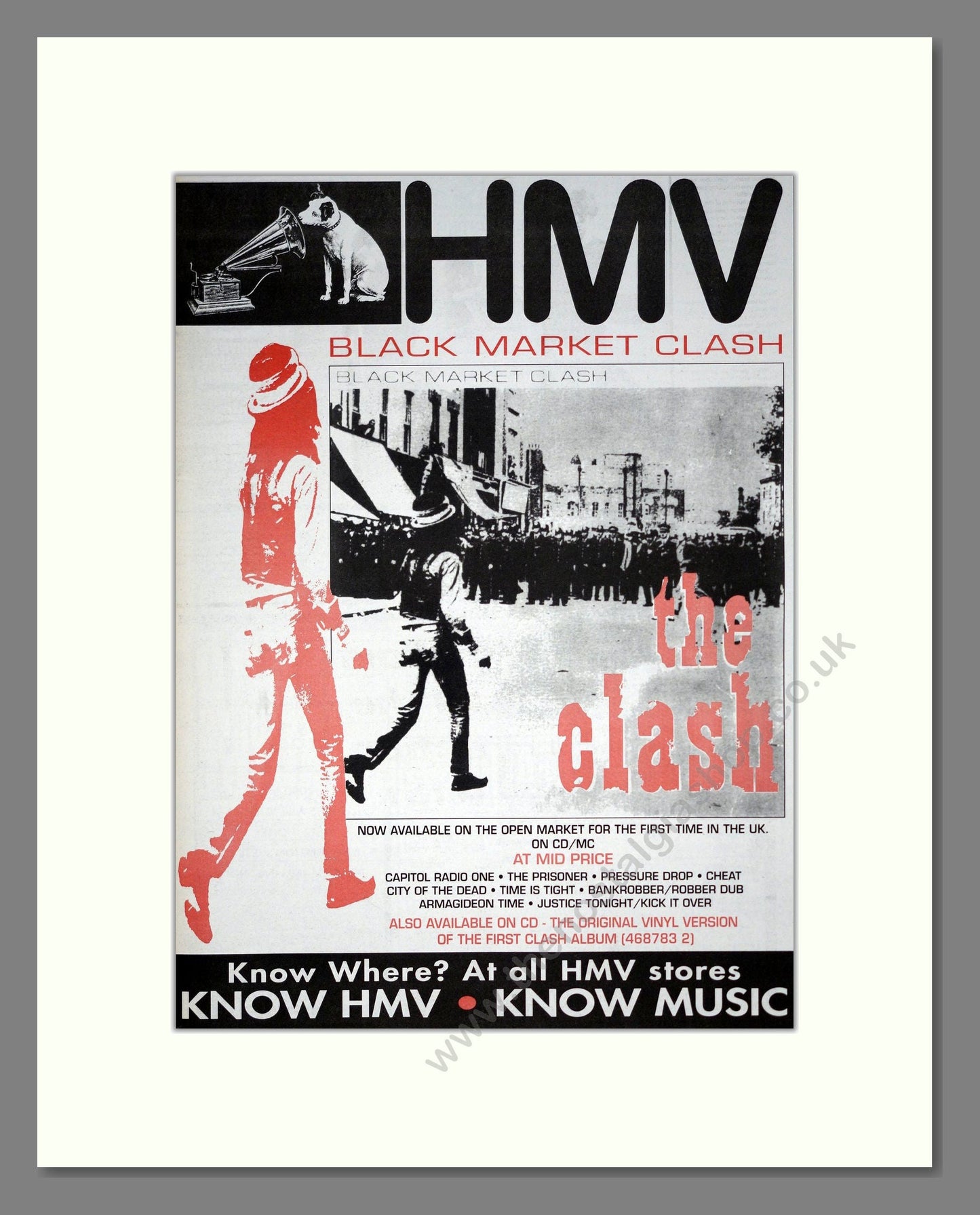 Clash (The) - Black Market Clash. Vintage Advert 1991 (ref AD20018)