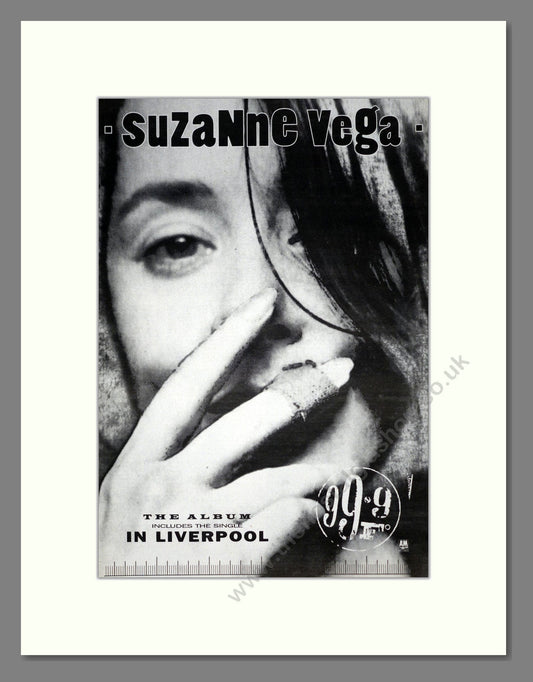 Suzanne Vega - In Liverpool. Vintage Advert 1992 (ref AD20024)