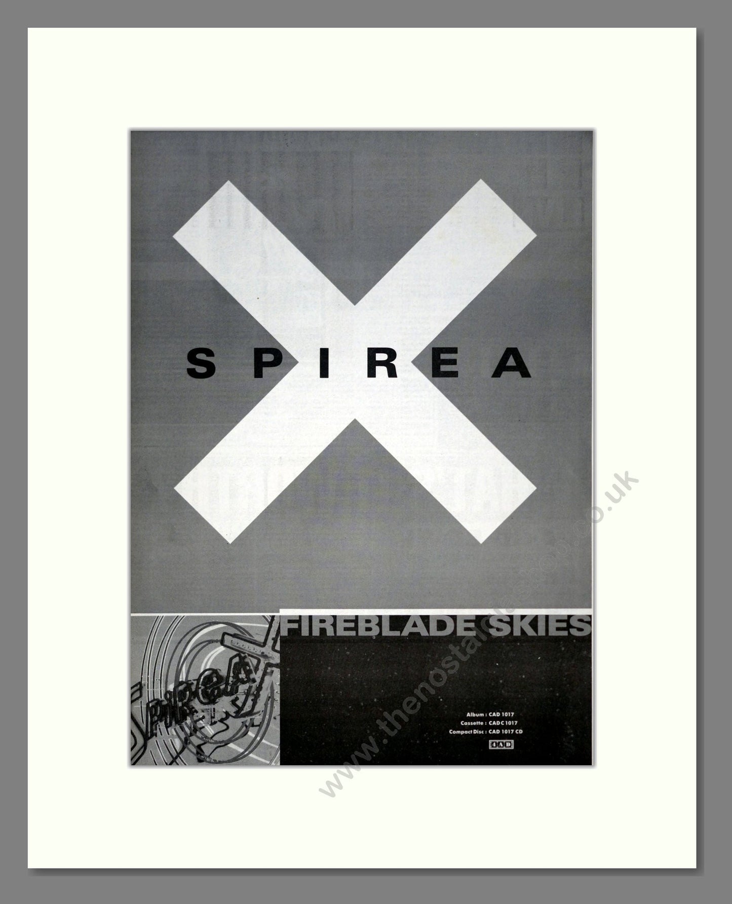 Spirea X - Fireblade Skies. Vintage Advert 1991 (ref AD20036)