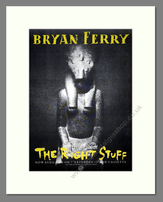 Bryan Ferry - The Right Stuff. Vintage Advert 1987 (ref AD20058)