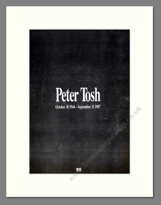 Peter Tosh - RIP. Vintage Advert 1987 (ref AD20060)