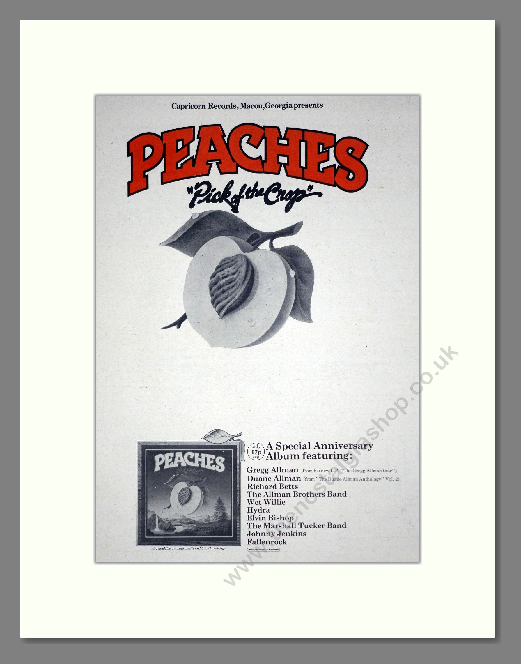 Peaches - Aniversary Album. Vintage Advert 1974 (ref AD20062)