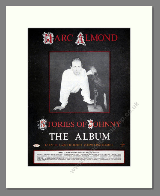 Marc Almond - Stories Of Johnny. Vintage Advert 1985 (ref AD20063)