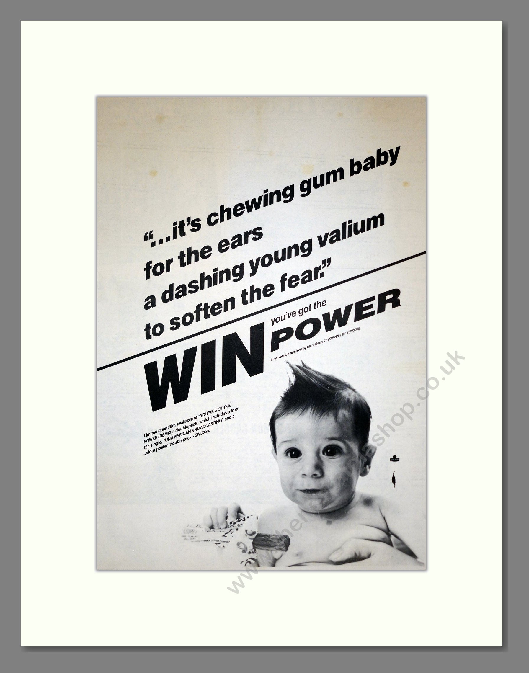 Win - You’ve Got The Power. Vintage Advert 1986 (ref AD20064)