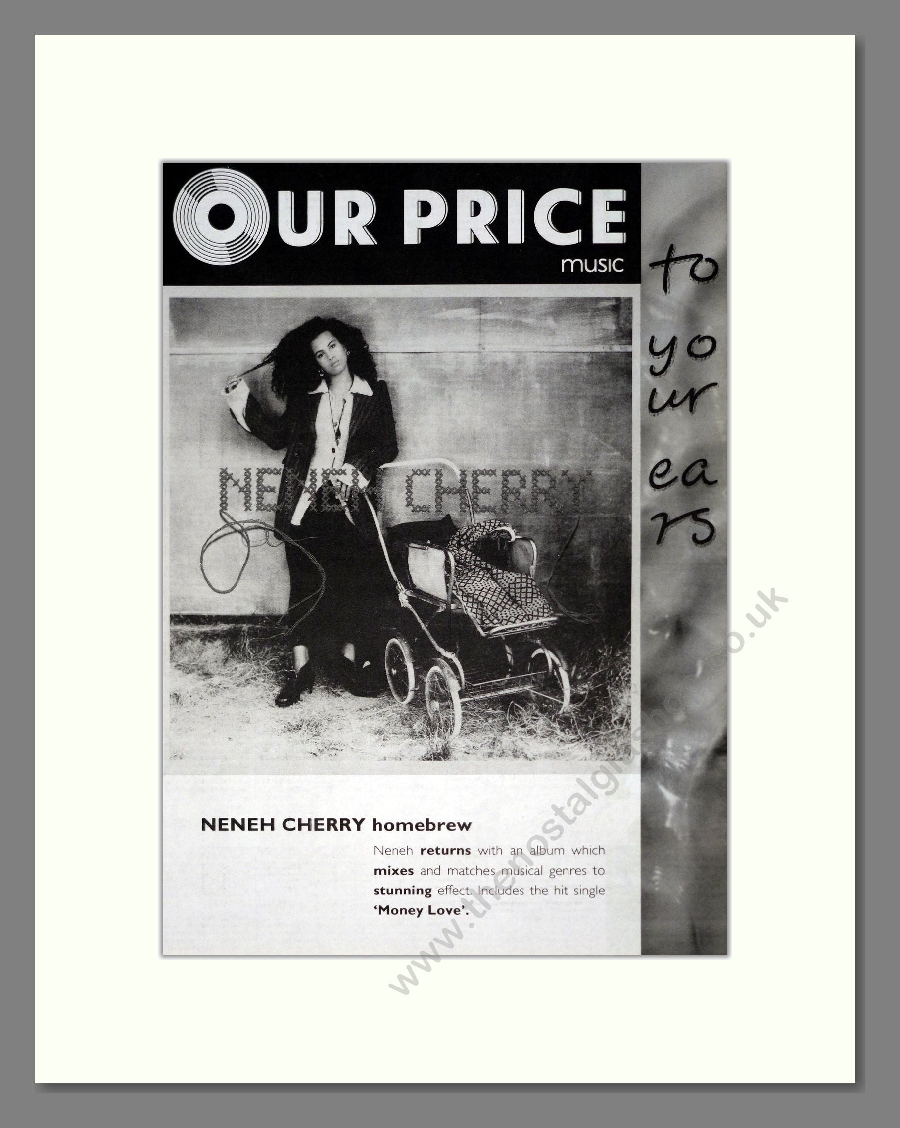 Neneh Cherry - Homebrew. Vintage Advert 1992 (ref AD20076)