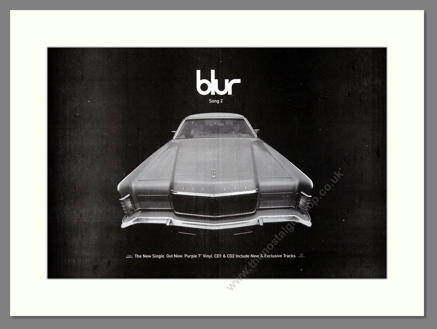 Blur - Song 2. Vintage Advert 1997 (ref AD20089)