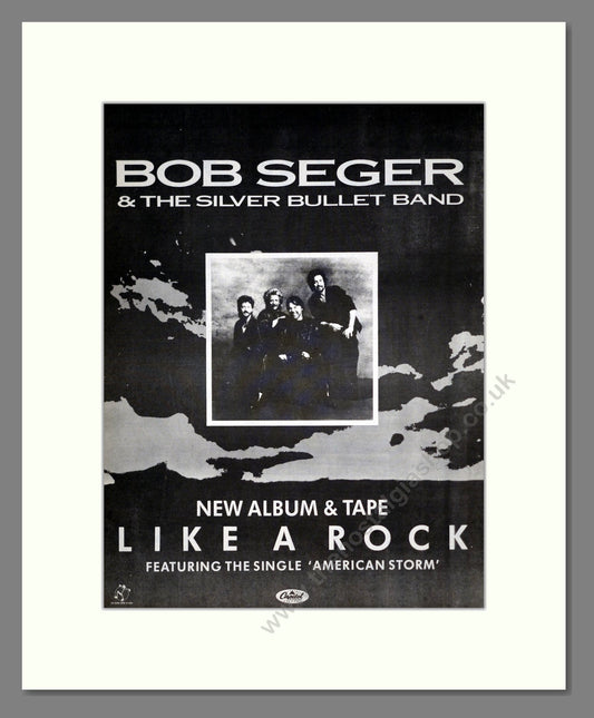 Bob Seger - Like A Rock. Vintage Advert 1986 (ref AD20100)