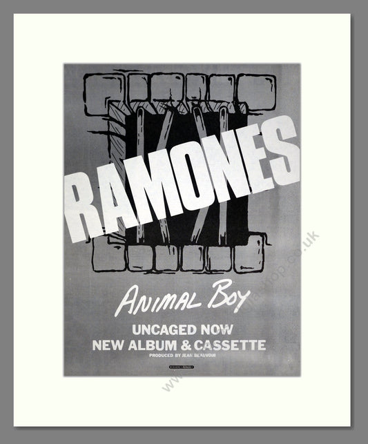 Ramones - Animal Boy. Vintage Advert 1986 (ref AD20102)