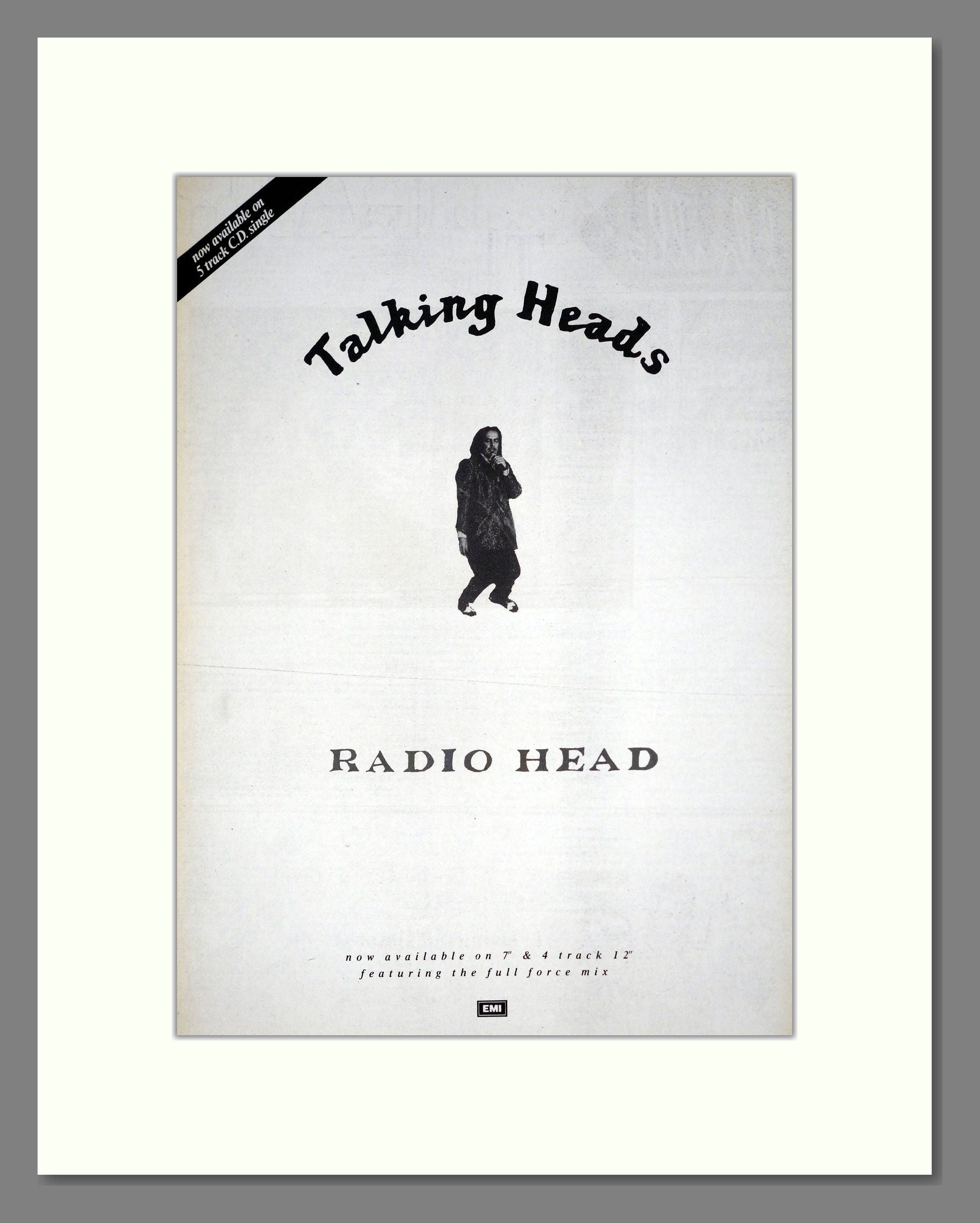 Talking Heads - Radio Head. Vintage Advert 1987 (ref AD20108)