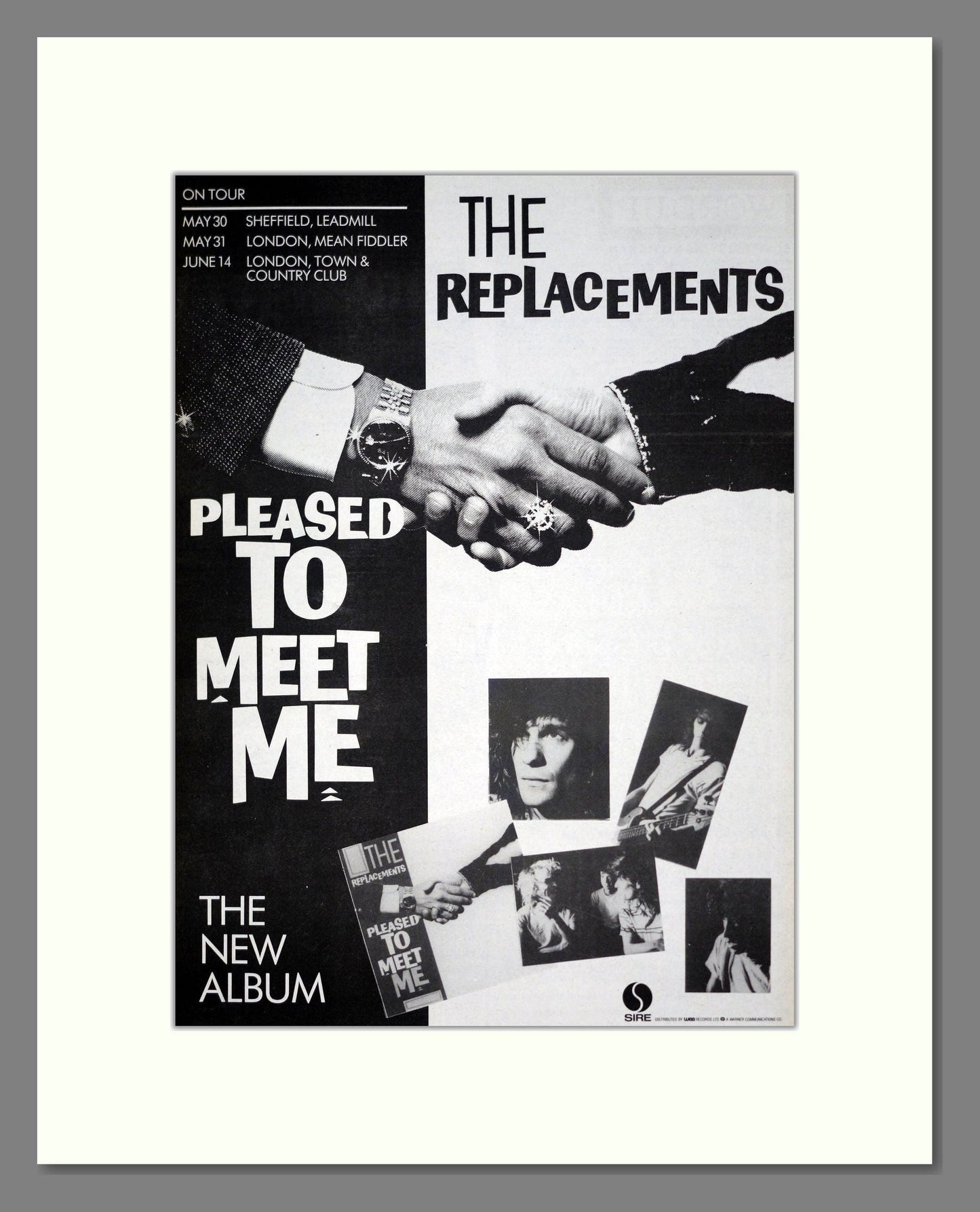 Replacements (The) - Pleased To Meet Me. Vintage Advert 1987 (ref AD20112)