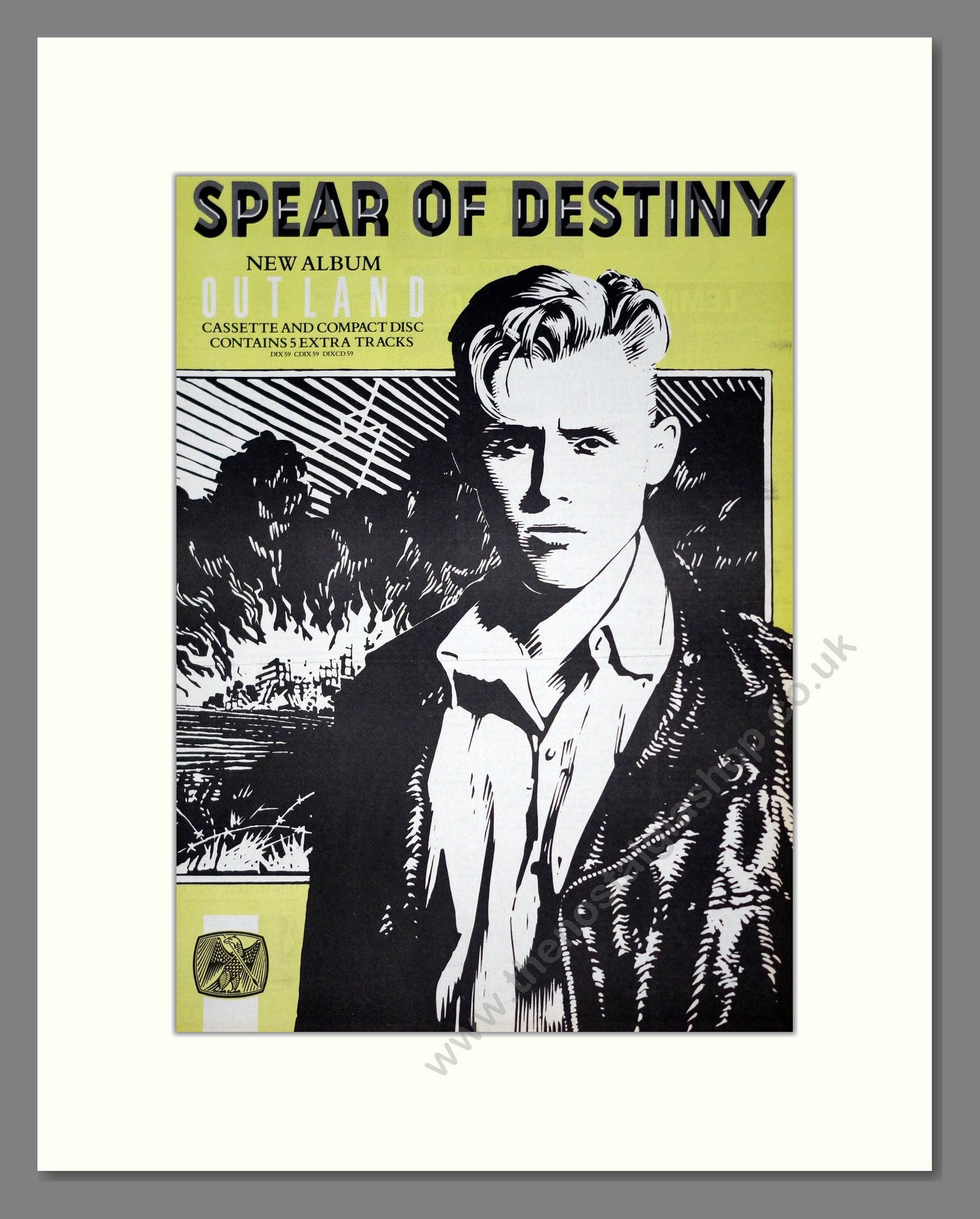 Spear Of Destiny - Outland. Vintage Advert 1981 (ref AD20114)