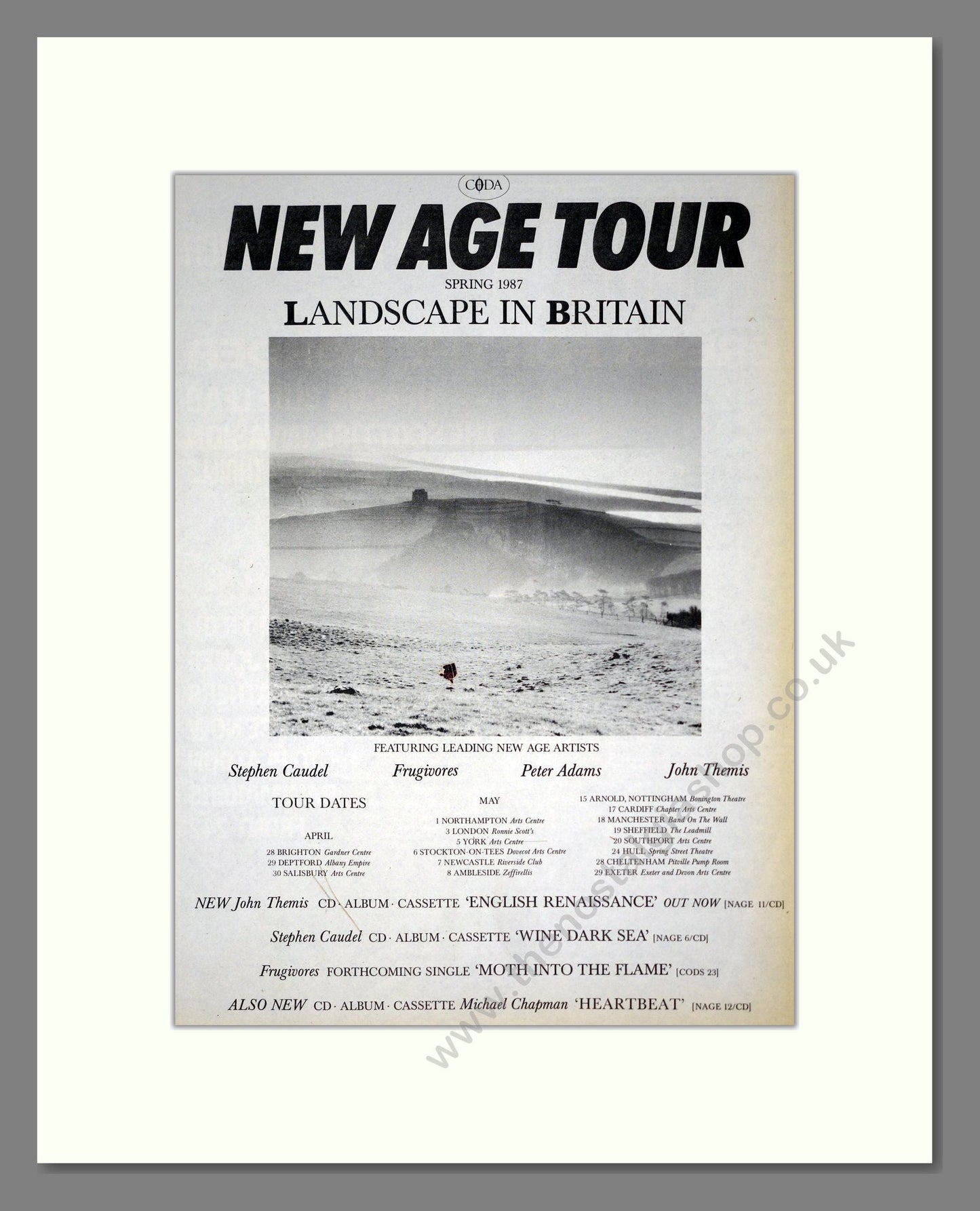 Various Artists - New Age Tour - Landscape In Britain. Vintage Advert 1987 (ref AD20115)