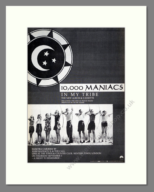 10,000 Maniacs - In My Tribe. Vintage Advert 1987 (ref AD20125)