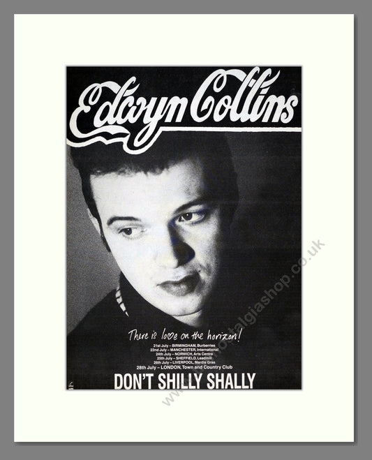 Edwyn Collins - Don't Shilly Shally. Vintage Advert 1987 (ref AD20132)