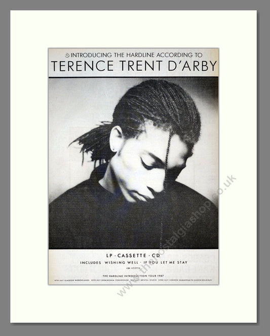 Terence Trent D'Arby - Introducing the Hardline According to Terence Trent D'Arby. Vintage Advert 1987 (ref AD20136)