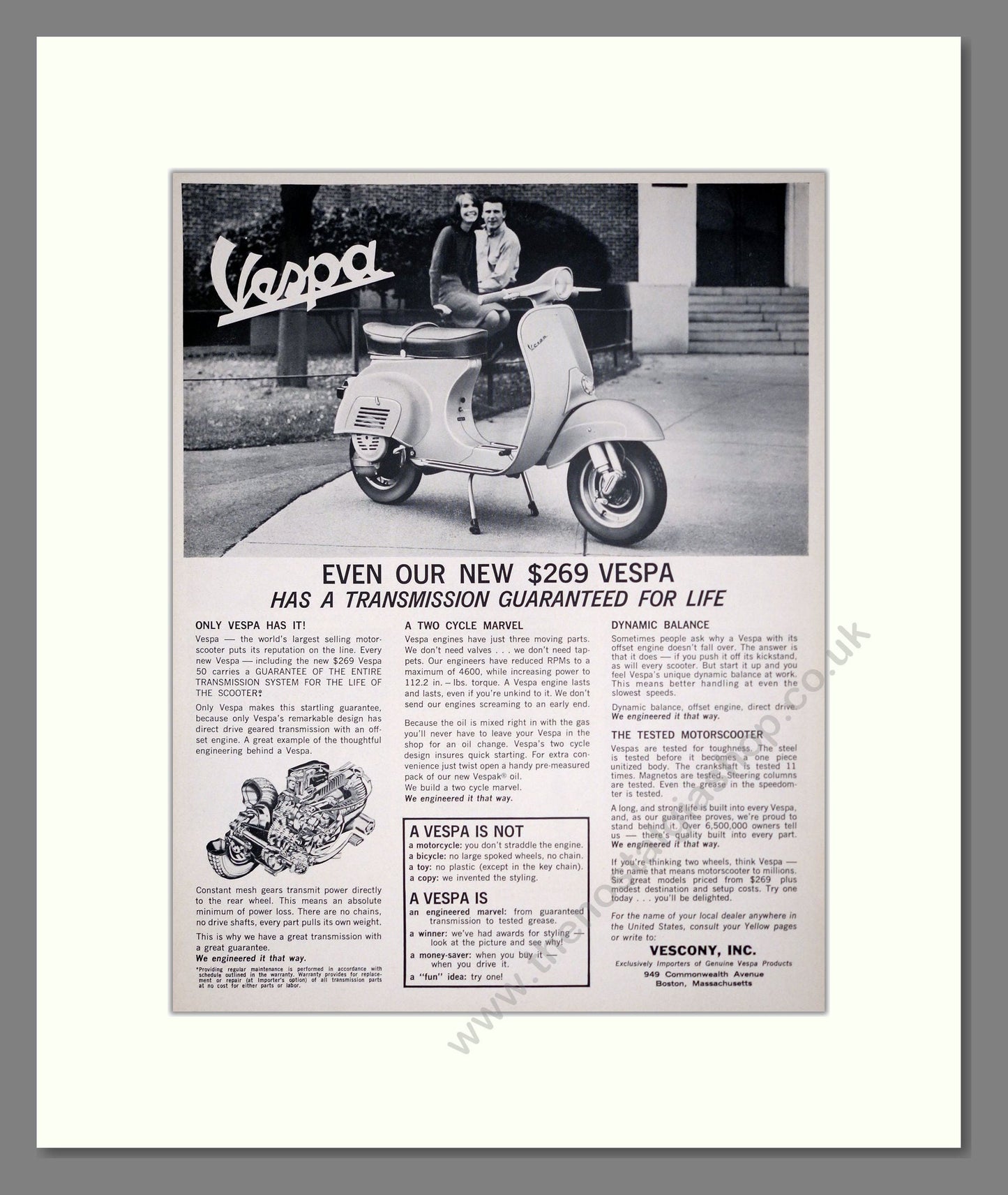 Vespa - Vespa 50 Scooter. Vintage Advert 1964 (ref AD303407)