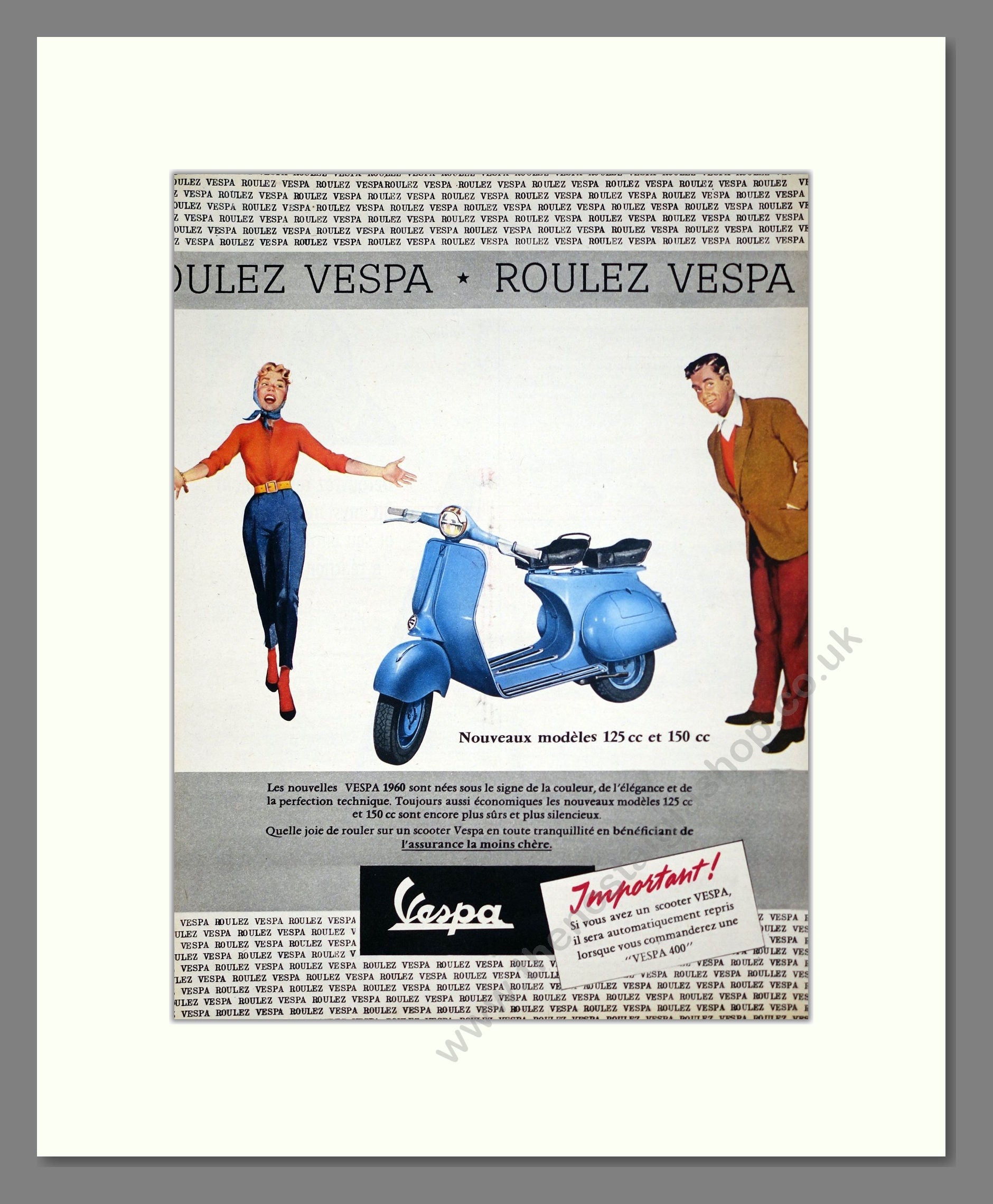 Vespa - New 1960 Models. Vintage Advert 1959 (ref AD303408)