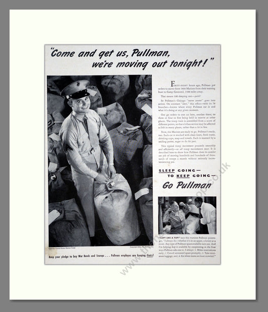 Pullman - Come And Get Us Pullman. Vintage Advert 1942 (ref AD303330)