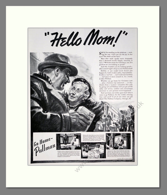 Pullman - Hello Mom. Vintage Advert 1939 (ref AD303333)