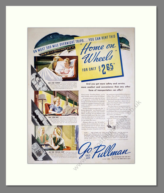 Pullman - Home On Wheels. Vintage Advert 1939 (ref AD303335)