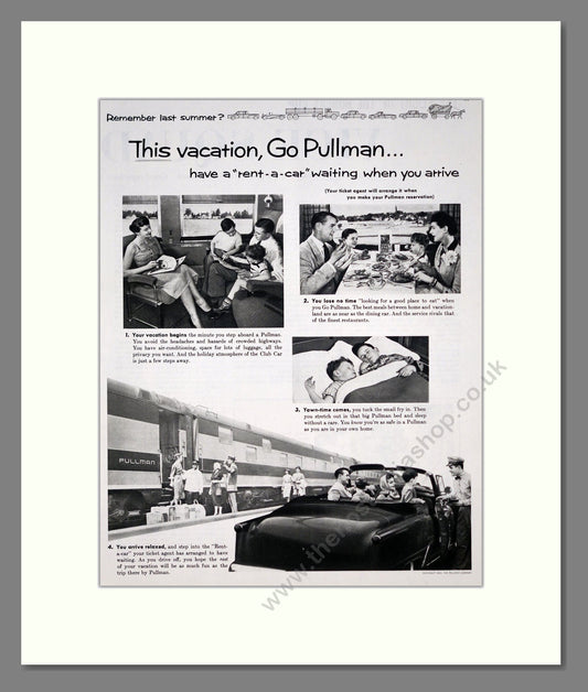 Pullman - This Vacation Go Pullman. Vintage Advert 1954 (ref AD303338)