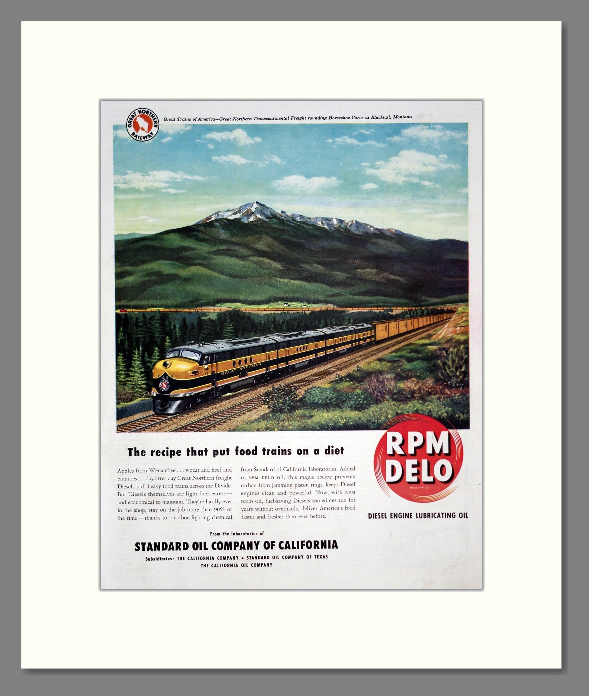 RPM Delo - Diesel Engine Oil. Vintage Advert 1948 (ref AD303344)